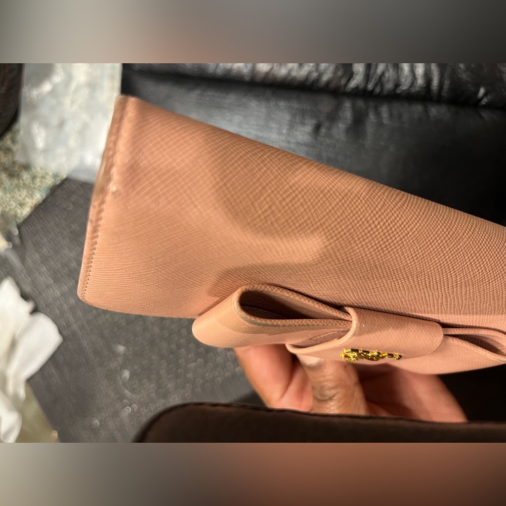 Prada Saffiano Leather Bow Wallet - Picture 12 of 14